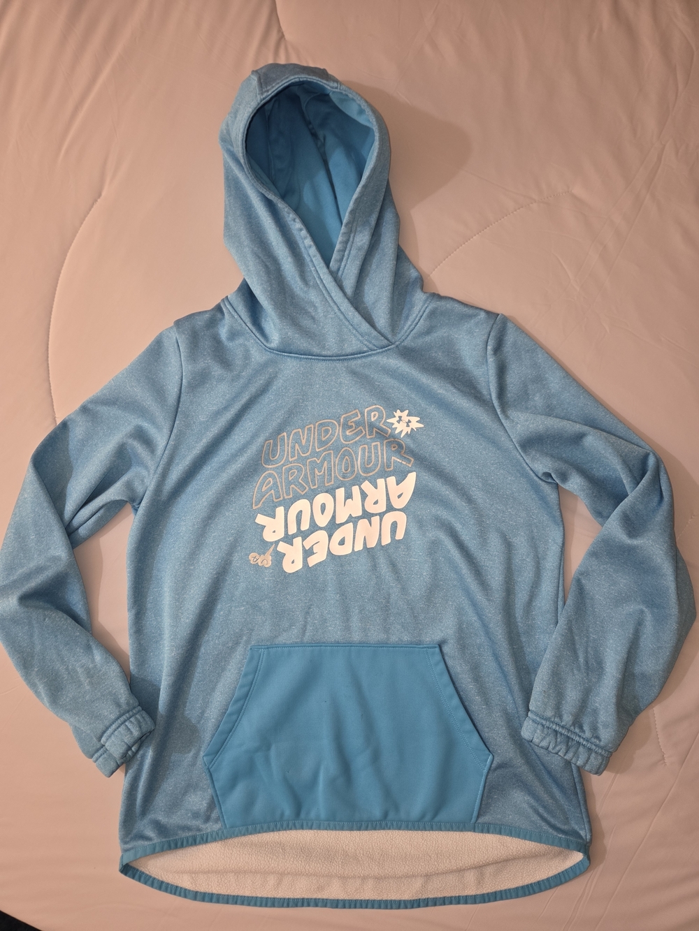 Under Armour Light Blue Hoodie with Front Pocket
